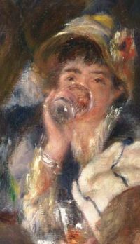 Detail of Ellen Andrée: drinking from a glass